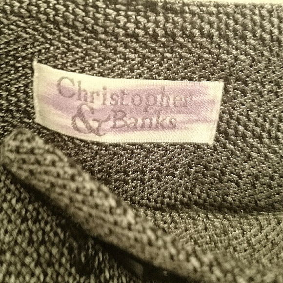 Christopher & Banks Black and Grey Tweed Pants - Picture 2 of 5